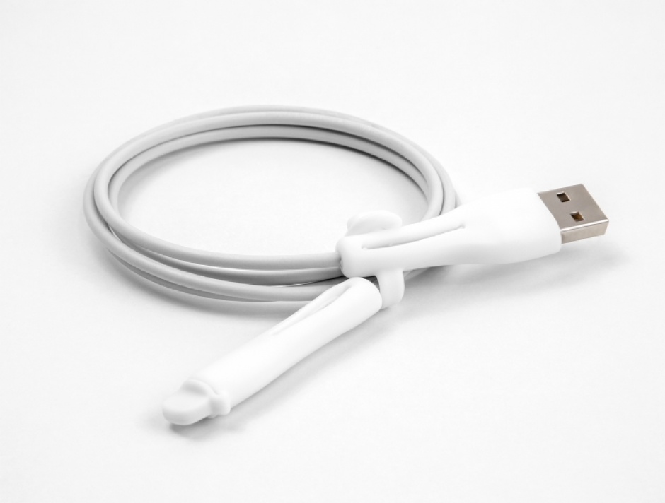 Imagine Set 2 buc protectie impotriva prafului pentru USB-A/Apple Lightning Alb, Delock 64204