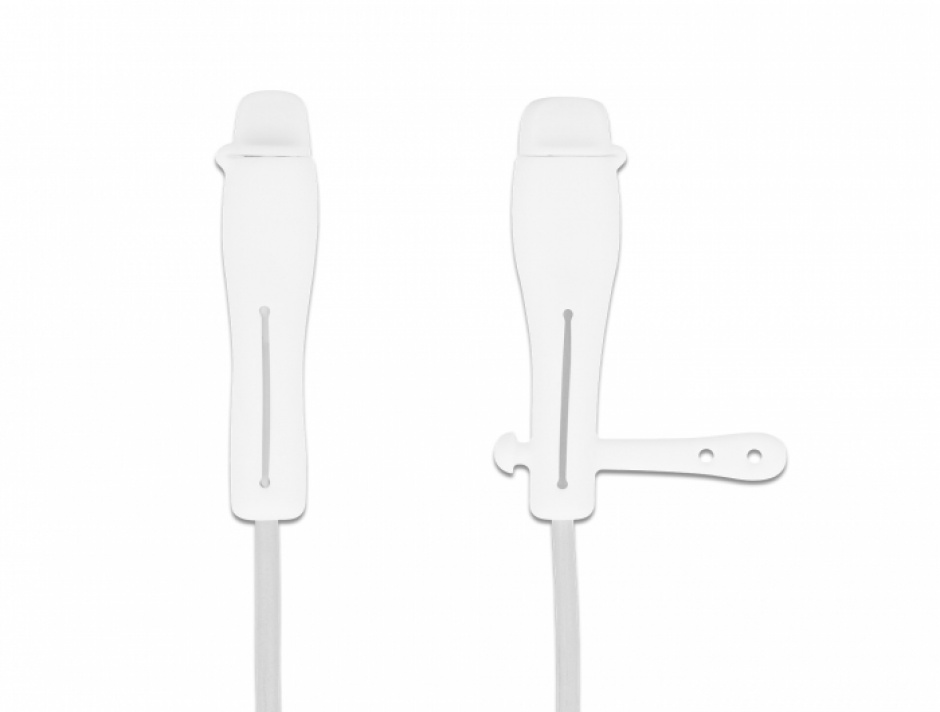 Imagine Set 2 buc protectie impotriva prafului pentru USB type C/Apple Lightning Alb, Delock 64205