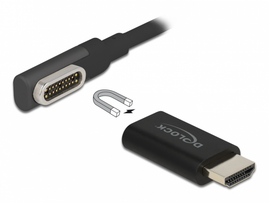 Imagine Cablu USB Type-C la HDMI 4K60Hz magnetic 1.2m, Delock 66685