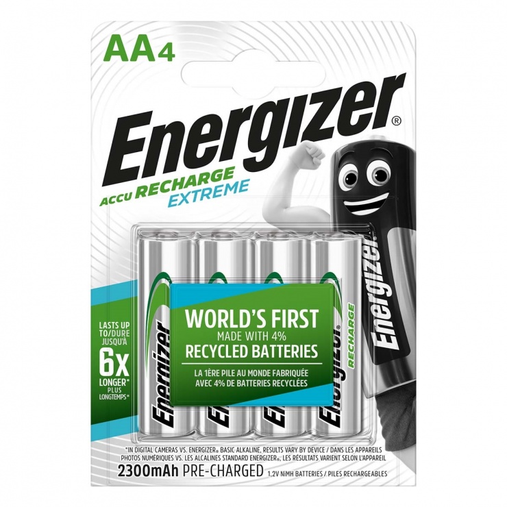 Imagine Set 4 buc acumulator 2300 mAh AA/LR6 ACCU Ni-MH Recharge Extreme, Energizer E300624600