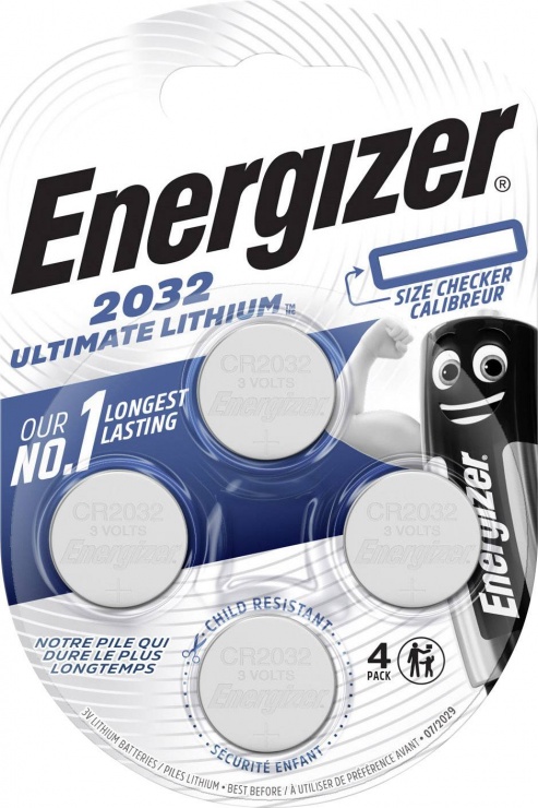 Imagine Set 4 buc baterie CR2032 Ultimate Lithium, Energizer