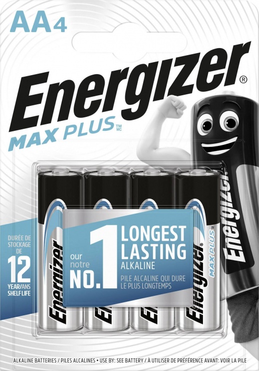 Imagine Set 4 bucati baterii AA MAX PLUS, Energizer E301323600