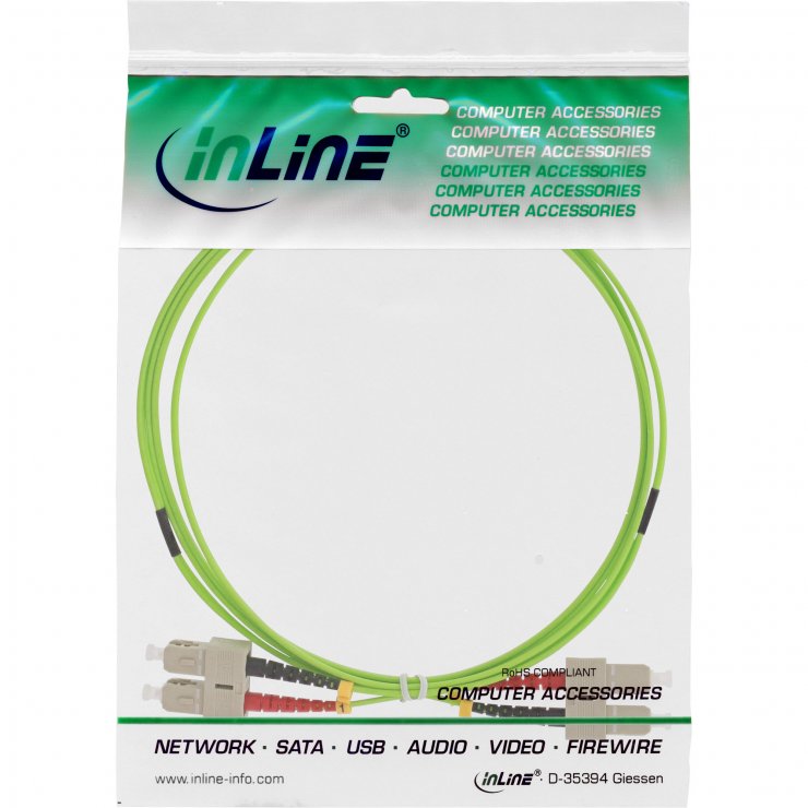 Imagine Cablu fibra optica SC-SC Duplex OM5 25m, InLine IL83525Q
