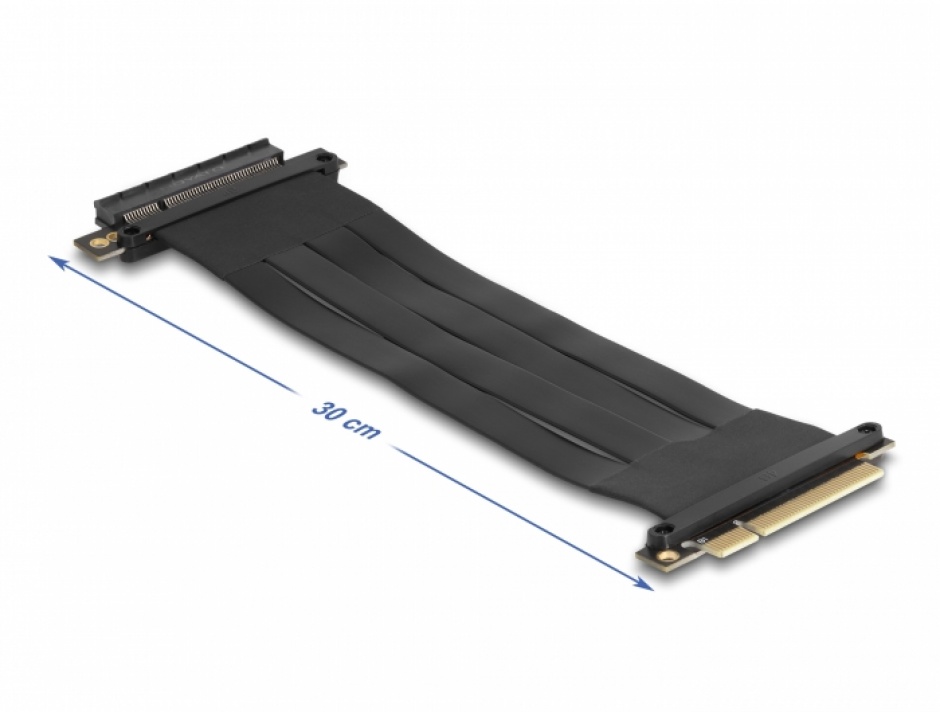 Imagine Riser Card PCI Express x8 la x8 90 grade 30cm, Delock 88029