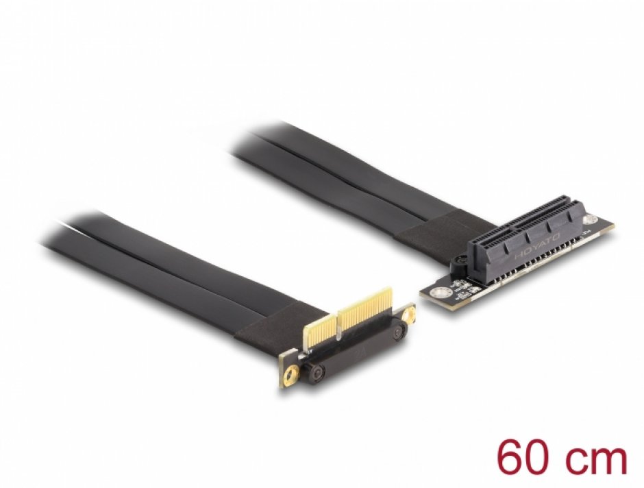 Imagine Riser card PCI Express x4 unghi 90 grade + cablu 60cm, Delock 88045