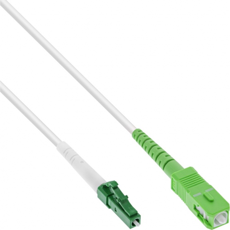 Imagine Cablu fibra optica Simplex FTTH LC/APC la SC/APC OS2 3m, InLine IL88403