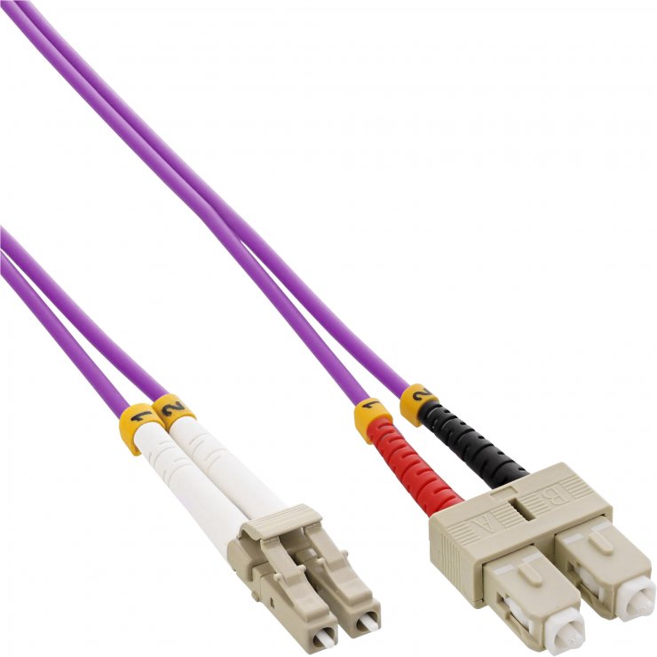 Imagine Cablu fibra optica LC-SC Duplex OM4 2m, InLine IL88642P