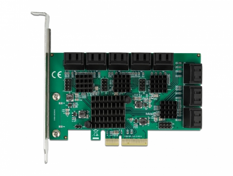 Imagine PCI Express cu 16 porturi SATA III, Delock 90073