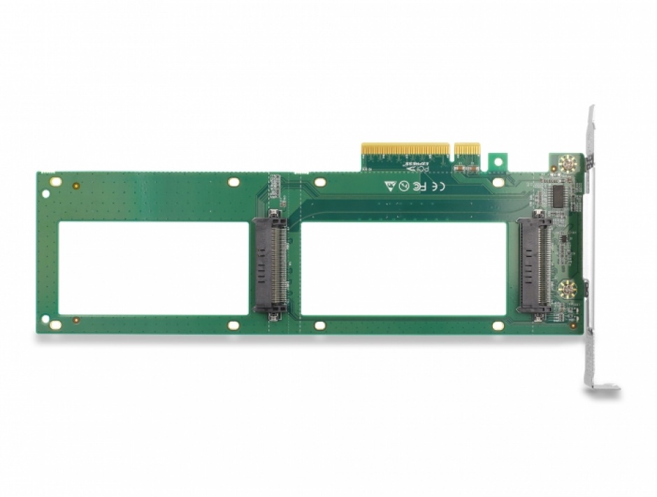 Imagine PCI Express la 2 x U.2 NVMe SFF-8639 interne - Bifurcation, Delock 90091