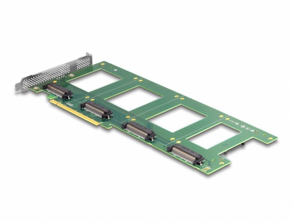 Imagine PCI Express la 4 x U.2 NVMe SFF-8639 interne - Bifurcation, Delock 90092