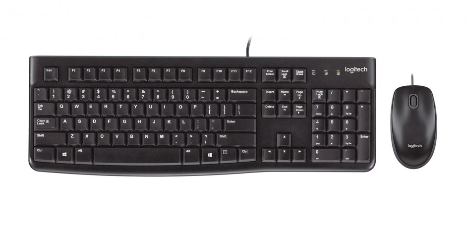 Imagine Kit tastatura + mouse USB Negru MK120, Logitech 920-002562