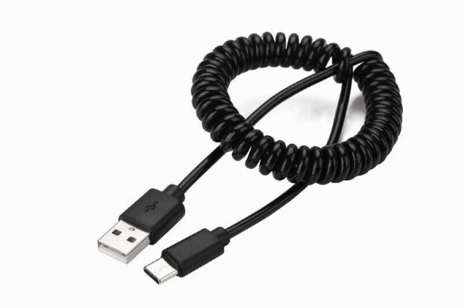 Imagine Cablu USB 2.0-A la USB type C spiralat T-T 1.8m, Gembird CC-USB2C-AMCM-6