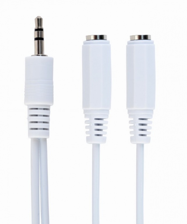 Imagine Cablu audio spliter jack 3.5mm la 2 x jack 3.5mm T-M, Gembird CCA-415W
