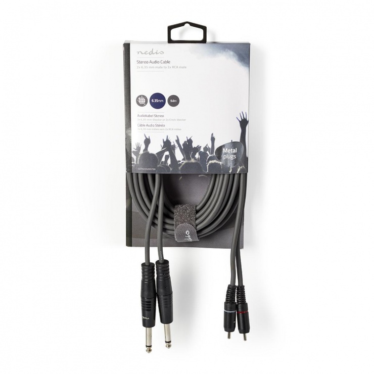 Imagine Cablu audio 2 x jack stereo 6.35mm la 2 x RCA T-T 5m, COTH23320GY50