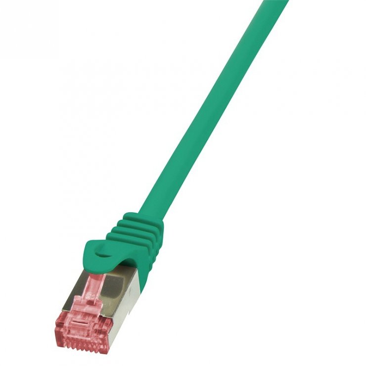 Imagine Cablu de retea RJ45 cat.6 S/FTP LSOH 0.25m Verde, Logilink CQ2015S