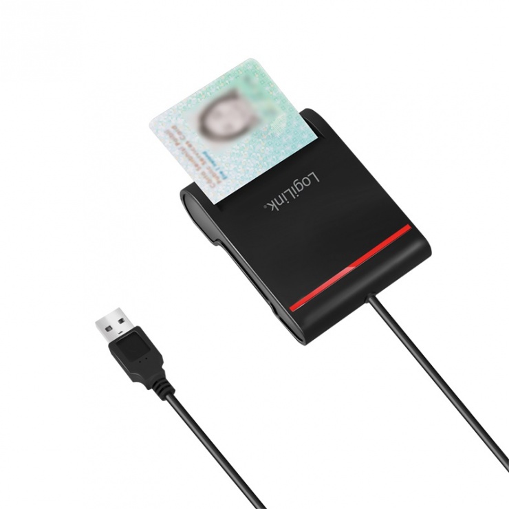 Imagine Cititor de carduri USB 2.0 smart ID, Logilink CR0047
