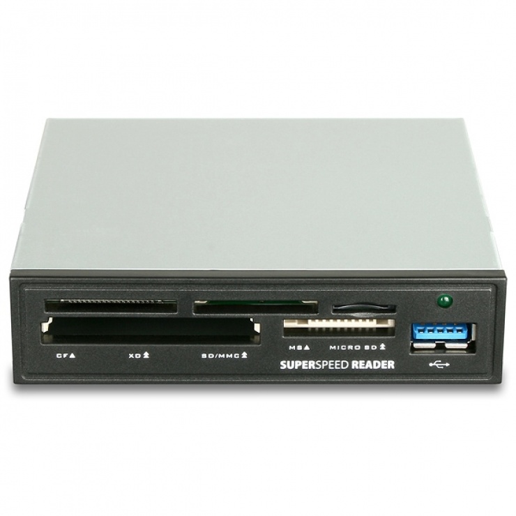 Imagine Front panel 3.5" cu 1 x USB 3.0-A, micro SD/SD/MS/CF/XD slot , Axagon CRI-S3