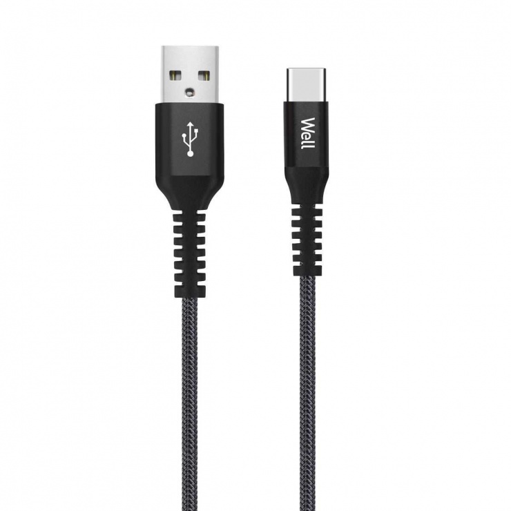 Imagine Cablu USB 2.0 la USB type C T-T 5A 1m Negru, CABLE-USB/USBC-1BK501-WL
