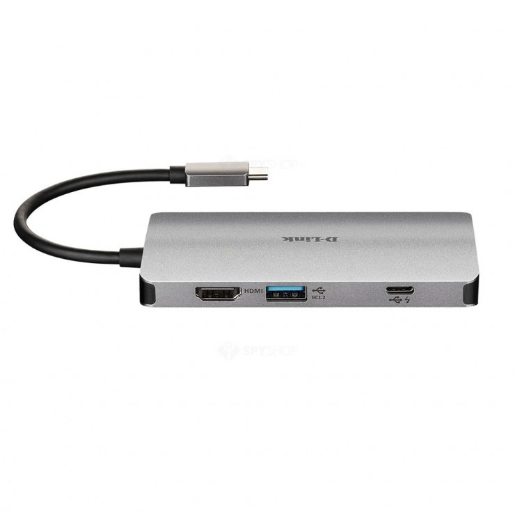 Imagine Docking station USB type C la HDMI/Gigabit/3xUSB-A/card reader + PD 100W, D-LINK DUB-M810