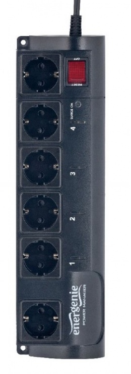 Imagine Prelungitor programabil 6 porturi Shuko 10A, Gembird EG-PMS2