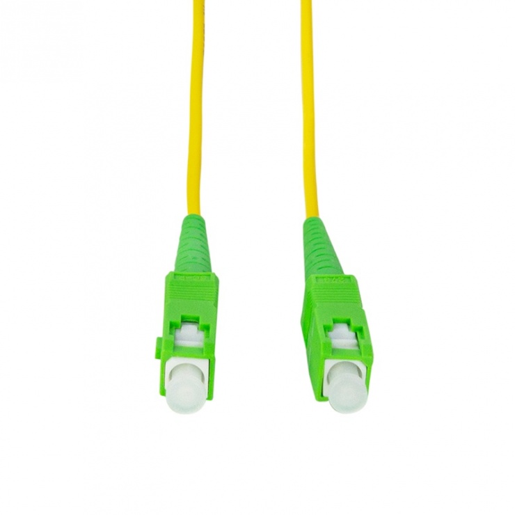 Imagine Cablu fibra optica Simplex Single Mode OS2 SC/APC-SC/APC 15m, Logilink FPSSC15