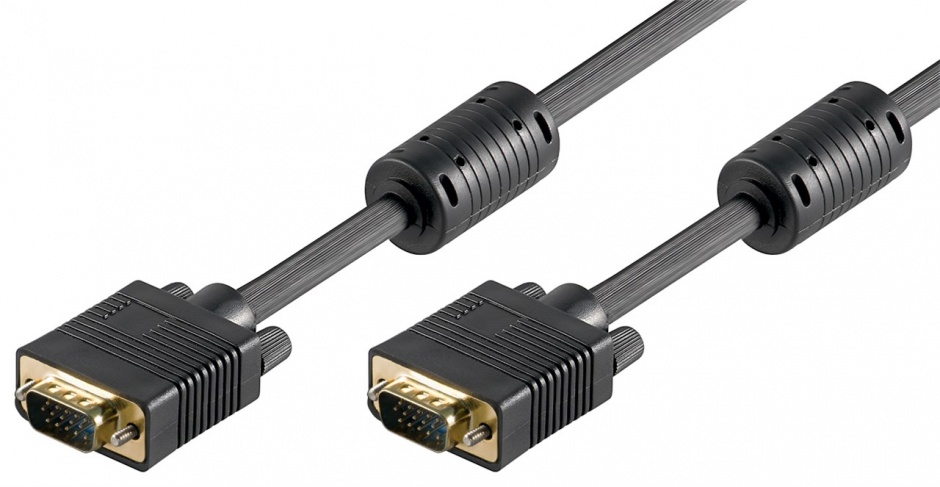 Imagine Cablu SVGA T-T 10m Negru, Goobay G50491