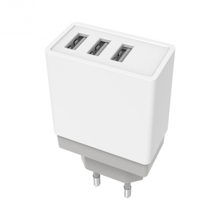 Imagine Incarcator priza 3 x USB 3.4A Alb, GF-U3