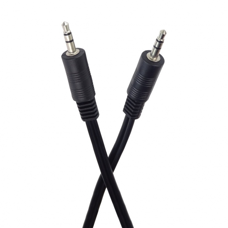 Imagine Cablu audio jack stereo 3.5mm T-T 1.5m Negru, KJACKMM015