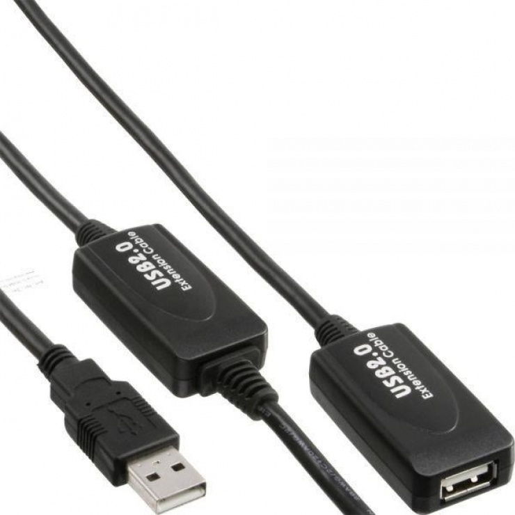 Imagine Cablu prelungitor activ USB 2.0 T-M 25m, ku2rep25