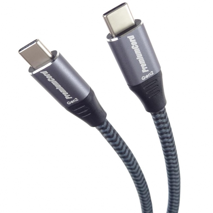 Imagine Cablu USB 3.2 Gen2-C la USB type C 3A/60W T-T brodat 0.5m, ku31cr05