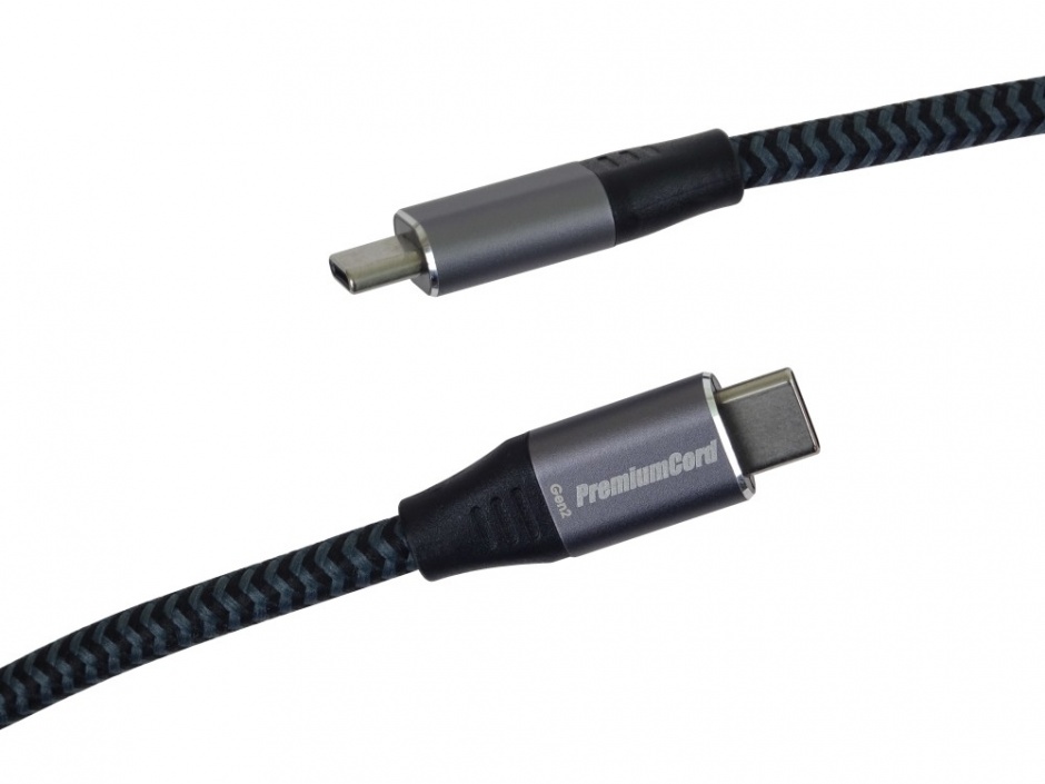 Imagine Cablu USB 3.2 Gen2-C la USB type C 3A/60W T-T brodat 0.5m, ku31cr05