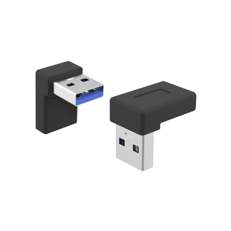 Imagine Adaptor USB 3.1 type C la USB-A unghi 90 grade M-T, kur31-27