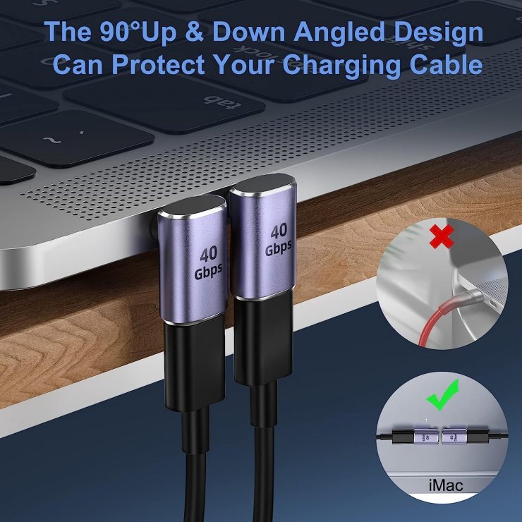 Imagine Adaptor USB 4 type C T-M unghi 90 grade, kur31-39