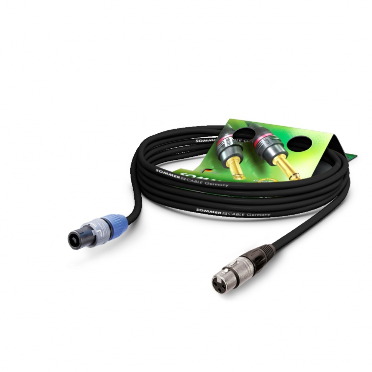 Imagine Cablu audio speakon la XLR 3 pini 20m Negru, NEUTRIK ME22-225-2000-SW