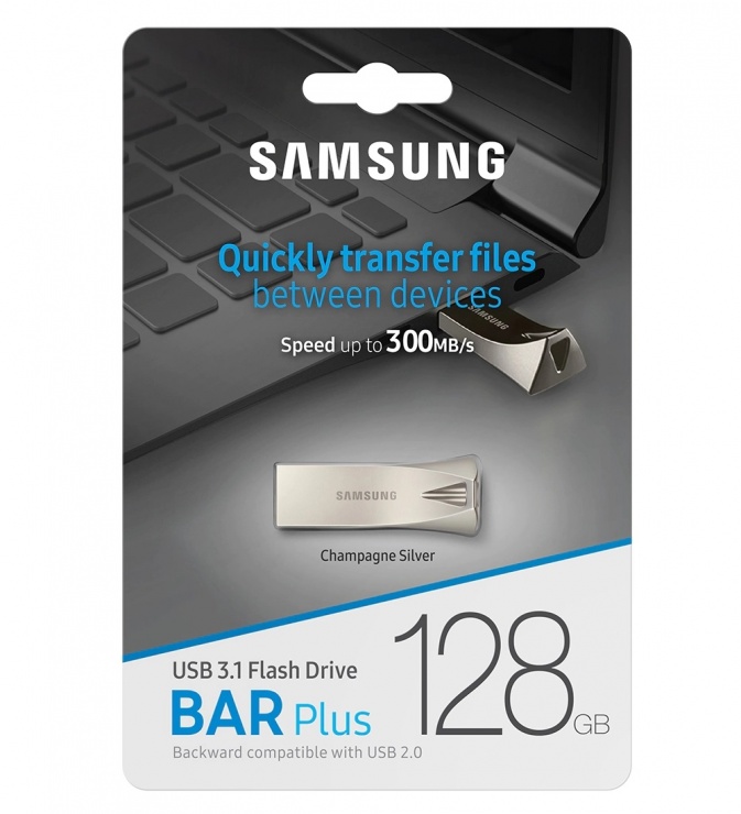 Imagine Stick USB 3.1 128GB Champaign Silver, Samsung MUF-128BE3/APC