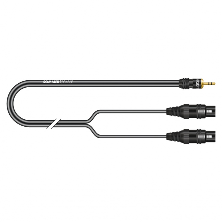 Imagine Cablu audio jack 3.5mm la 2 x XLR 3 pini T-M 2.5m, Hicon ON9U-0250-SW