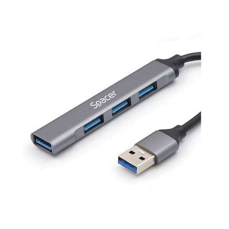 Imagine HUB USB 2.0 la 4 x USB-A 1m, Spacer SPHB-USB-4U-01