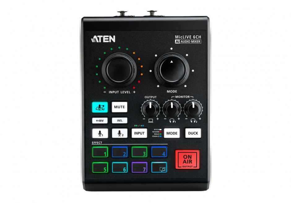 Imagine Mixer audio podcast MicLIVE 6-CH, ATEN UC8000