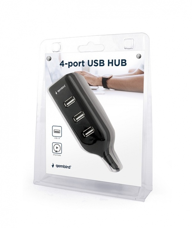 Imagine Hub USB 2.0 extern 4 porturi, GEMBIRD UHB-CT02