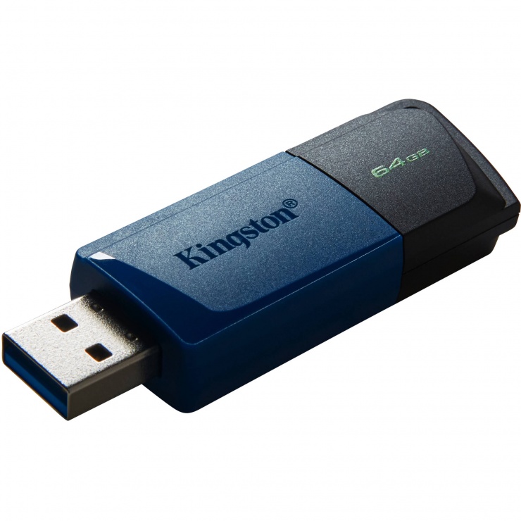 Imagine Stick USB 3.2 64GB DataTraveler Exodia M Negru/Albastru, Kingston DTXM/64GB
