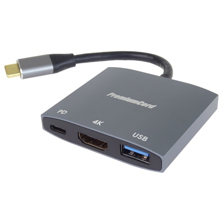 Imagine Adaptor USB type C la HDMI 4K30Hz + 1 x USB 3.0-A + PD, ku31hdmi15
