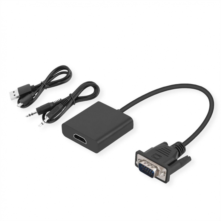 Imagine Adaptor VGA la HDMI cu audio T-M 0.2m, S3211