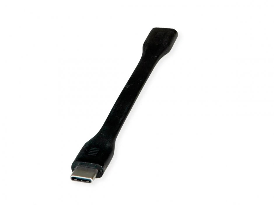 Imagine Cablu prelungitor flat USB4 Gen3x2 type C Emark 100W T-M 0.10m, Roline 11.02.9079