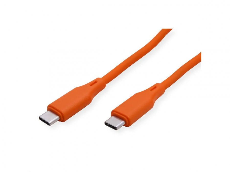 Imagine Cablu USB 2.0 type C T-T 60W silicon 1m Orange, Roline 11.02.9124