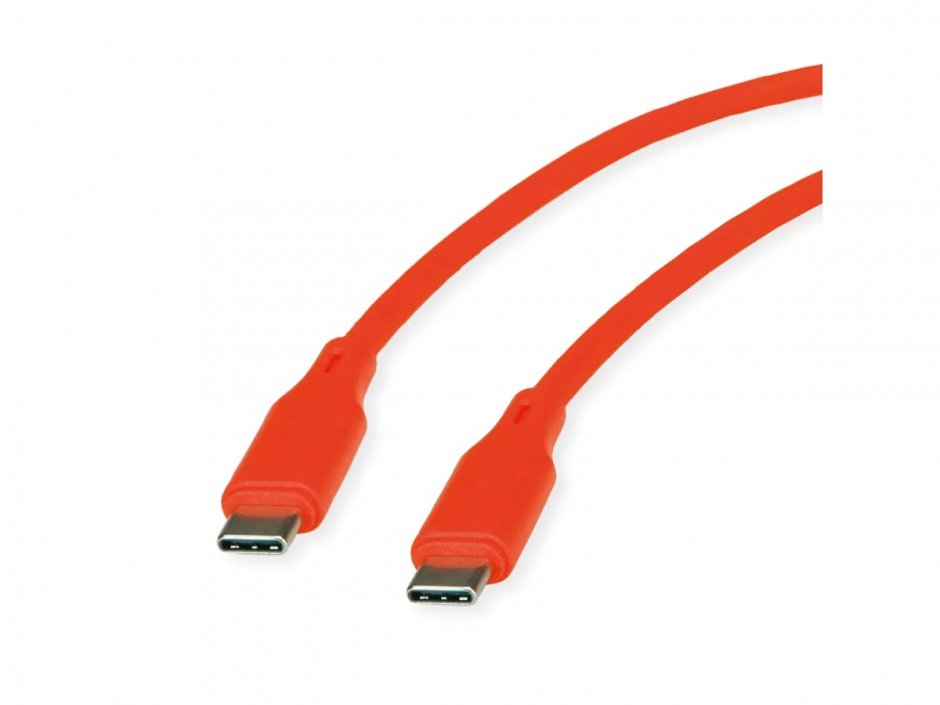 Imagine Cablu USB 2.0 type C T-T 60W silicon 1m Orange, Roline 11.02.9124