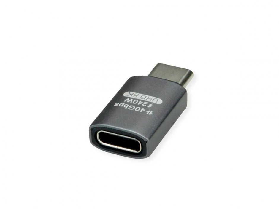 Imagine Adaptor USB 4 Gen3x2 type C 240W T-M Aluminiu, Roline 12.03.2931