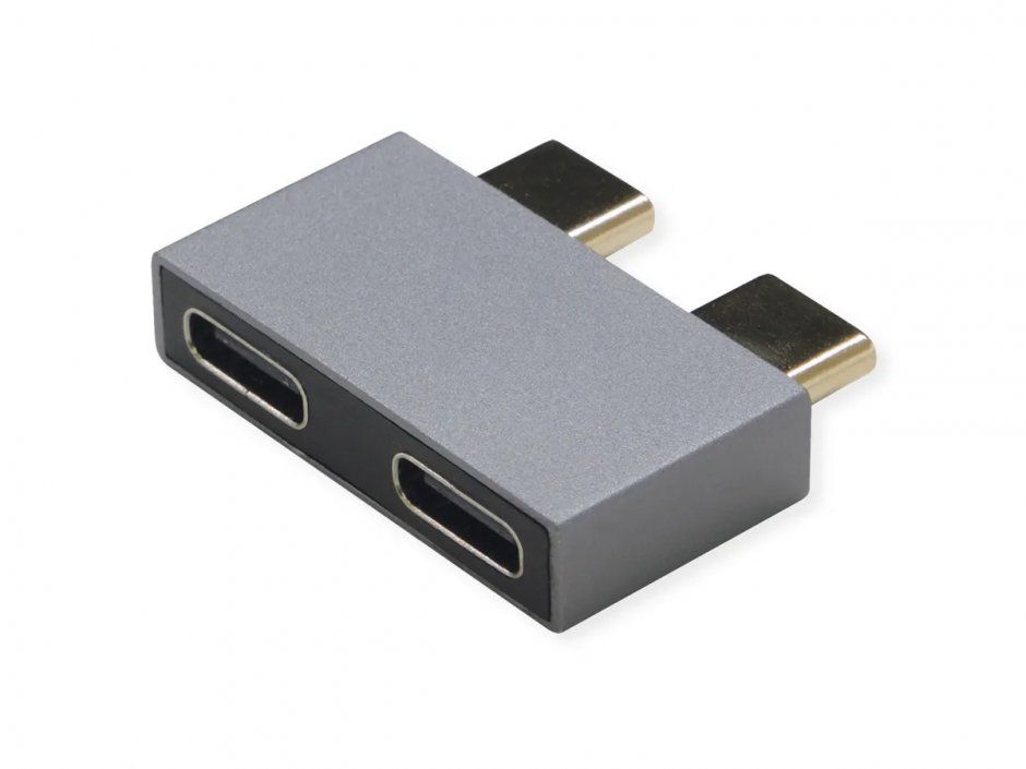 Imagine Adaptor 2 x USB 3.2 Gen2 type C la 2 x USB type C T-M, Roline 12.03.2945