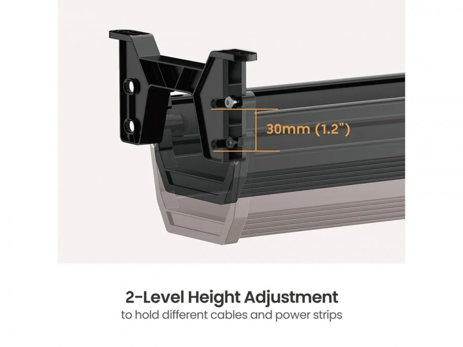 Imagine Organizator cabluri sub birou 85.8cm Negru , Roline 17.03.1307