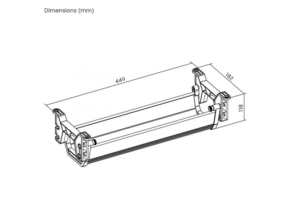 Imagine Organizator cabluri sub birou 44.9cm Alb , Roline 17.03.1308