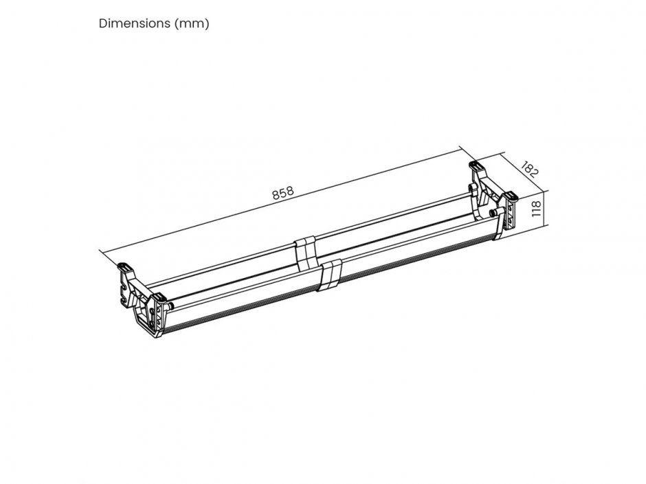 Imagine Organizator cabluri sub birou 85.8cm Alb , Roline 17.03.1309